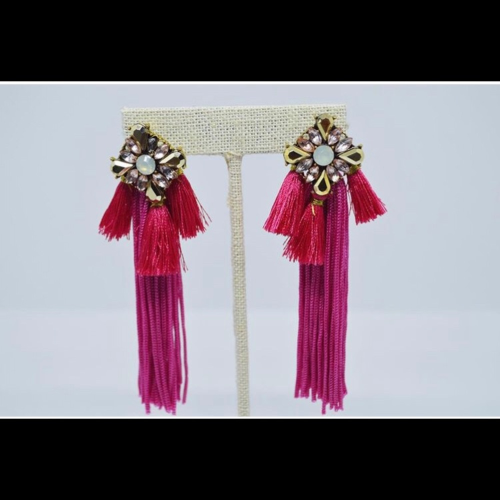 beautiful earrings crystal pinks